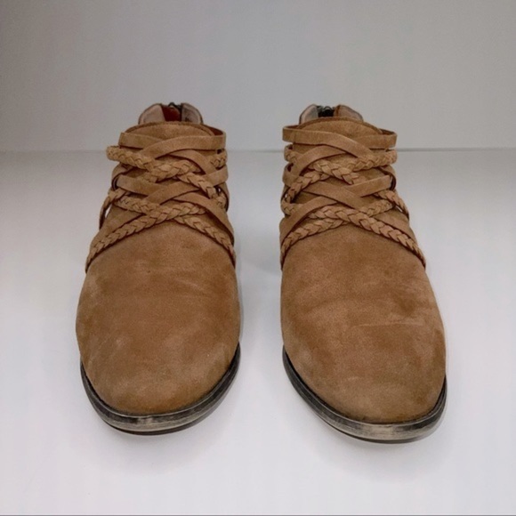 Caslon Boot Liam Braided Bootie Cognac Suede Sz 8.5 - Picture 11 of 13